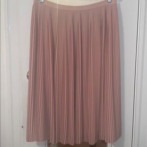 Pleated blush skirt